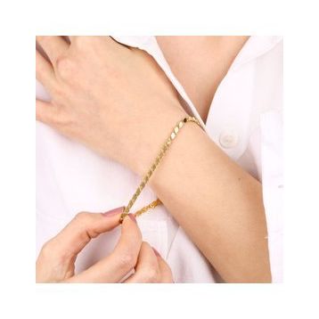 Sembol Gold 14 Ayar 4 mm Pullu Altın Bileklik