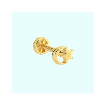 Sembol Gold 14 Ayar Altın Ayyıldız Tragus Piercing