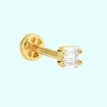 Sembol Gold 14 Ayar Altın Baget Tragus Piercing
