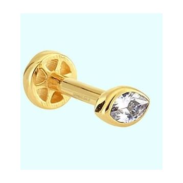 Sembol Gold 14 Ayar Altın Göz Tektaş Tragus Piercing