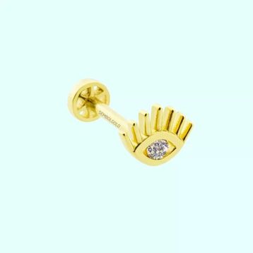 Sembol Gold 14 Ayar Altın Göz Tragus Piercing