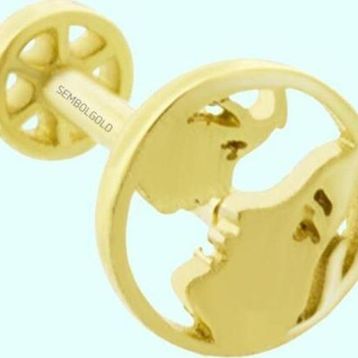Sembol Gold 14 Ayar Altın Human Tragus Piercing