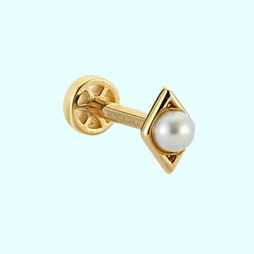 Sembol Gold 14 Ayar Altın İnci Tragus Piercing
