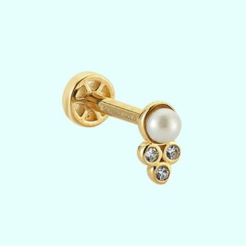 Sembol Gold 14 Ayar Altın İnci Tragus Piercing