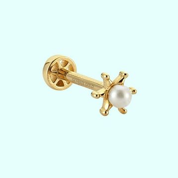 Sembol Gold 14 Ayar Altın İnci Tragus Piercing
