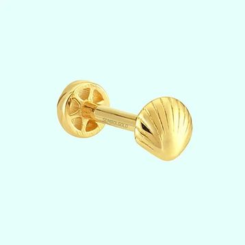 Sembol Gold 14 Ayar Altın İstiridye Tragus Piercing