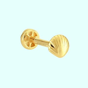 Sembol Gold 14 Ayar Altın İstiridye Tragus Piercing