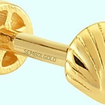 Sembol Gold 14 Ayar Altın İstiridye Tragus Piercing