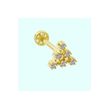 Sembol Gold 14 Ayar Altın Piramit Tragus Piercing