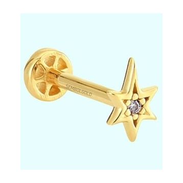 Sembol Gold 14 Ayar Altın Pusula Tragus Piercing