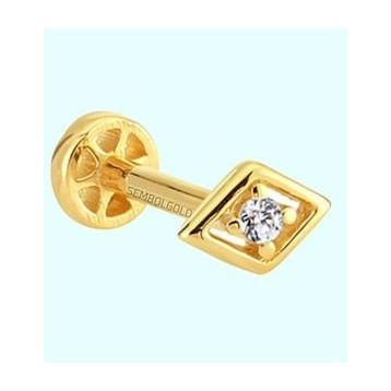 Sembol Gold 14 Ayar Altın Üçgen Tragus Piercing
