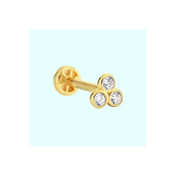 Sembol Gold 14 Ayar Altın Üçtaş Tragus Piercing