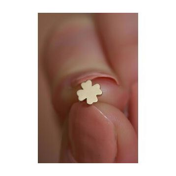 Sembol Gold 14 Ayar Altın Yonca Tragus Piercing