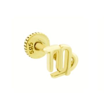 Sembol Gold 14 Ayar Başak Burcu Altın Tragus Piercing