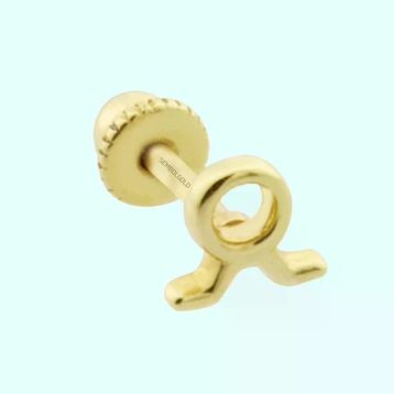 Sembol Gold 14 Ayar Boğa Burcu Altın Tragus Piercing