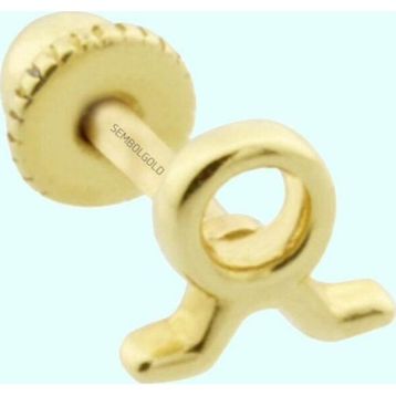 Sembol Gold 14 Ayar Boğa Burcu Altın Tragus Piercing