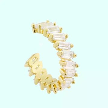 Sembol Gold 14 Ayar Earcuff Baget Taşlı Altın Kıkırdak Küpe