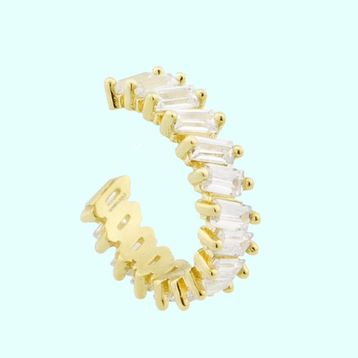 Sembol Gold 14 Ayar Earcuff Baget Taşlı Altın Kıkırdak Küpe