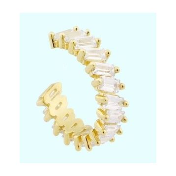 Sembol Gold 14 Ayar Earcuff Baget Taşlı Altın Kıkırdak Küpe