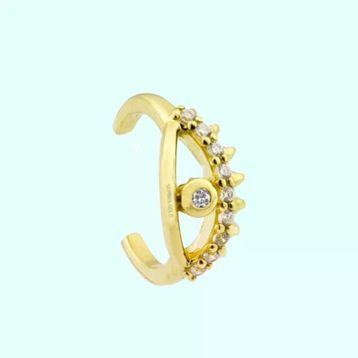 Sembol Gold 14 Ayar Earcuff Göz Altın Kıkırdak Küpe