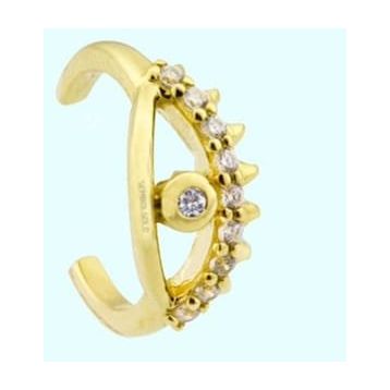 Sembol Gold 14 Ayar Earcuff Göz Altın Kıkırdak Küpe