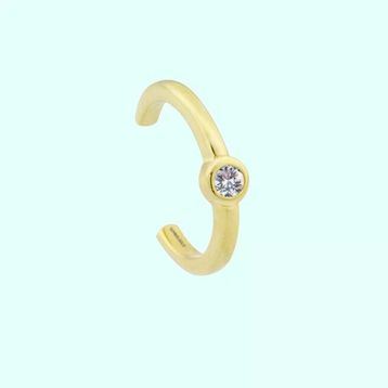 Sembol Gold 14 Ayar Earcuff Tektaş Altın Kıkırdak Küpe
