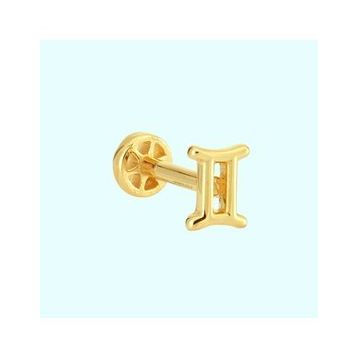 Sembol Gold 14 Ayar İkizler Burcu Altın Tragus Piercing