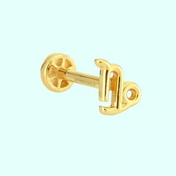 Sembol Gold 14 Ayar Oğlak Burcu Altın Tragus Piercing