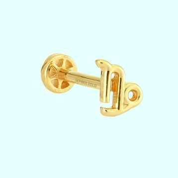 Sembol Gold 14 Ayar Oğlak Burcu Altın Tragus Piercing
