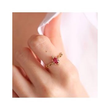 Sembol Gold 14 Ayar Ruby Altın Vintage Yüzük