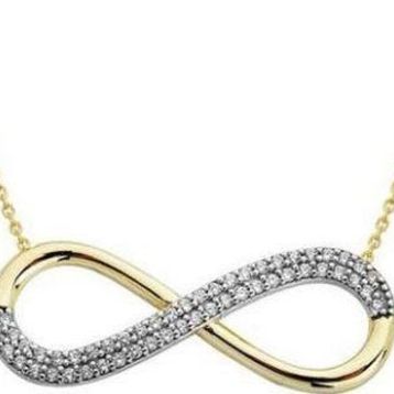 Sembol Gold 14 Ayar Swarovski Altın Sonsuzluk Kolyesi
