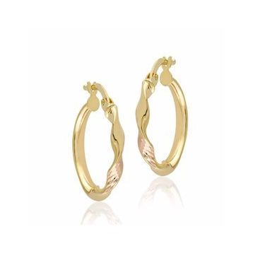 Sembol Gold 14 Ayar Tek Burma 2,0 cm Altın Halka Küpe