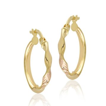 Sembol Gold 14 Ayar Tek Burma 2,0 cm Altın Halka Küpe