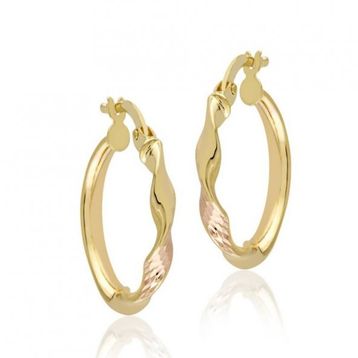 Sembol Gold 14 Ayar Tek Burma 2,0 cm Altın Halka Küpe