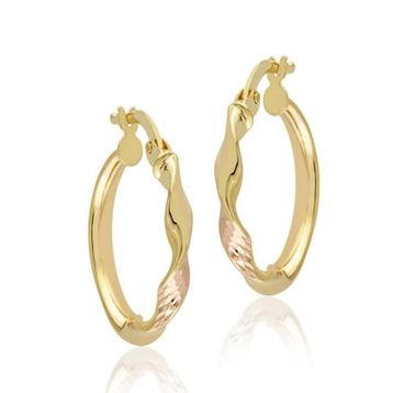 Sembol Gold 14 Ayar Tek Burma 2,0 cm Altın Halka Küpe