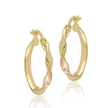 Sembol Gold 14 Ayar Tek Burma 2,0 cm Altın Halka Küpe
