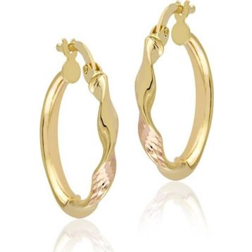 Sembol Gold 14 Ayar Tek Burma 2,0 cm Altın Halka Küpe