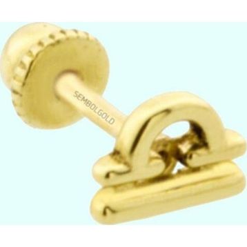 Sembol Gold 14 Ayar Terazi Burcu Altın Tragus Piercing