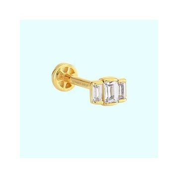 Sembol Gold 14 Ayar Tria Altın Baget Tragus Piercing