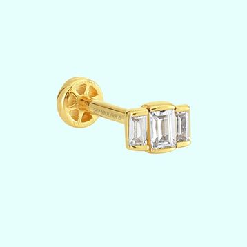 Sembol Gold 14 Ayar Tria Altın Baget Tragus Piercing