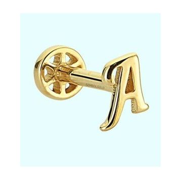 Sembol Gold -A- Harf 14 Ayar Tragus Altın Piercing
