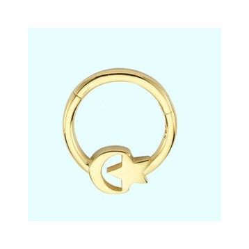 Sembol Gold Ayyıldız 14 Ayar Altın Halka Piercing