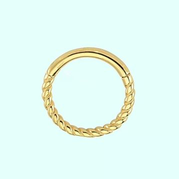 Sembol Gold Burgu 14 Ayar Altın Halka Piercing