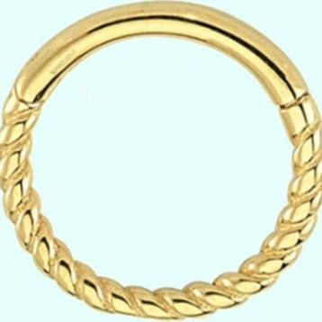 Sembol Gold Burgu 14 Ayar Altın Halka Piercing