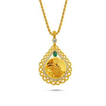 Sembol Gold Burgu Halat Zincirli Sonsuzluk Tuğralı Altın Kolye