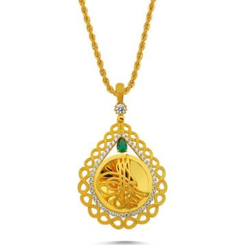 Sembol Gold Burgu Halat Zincirli Sonsuzluk Tuğralı Altın Kolye