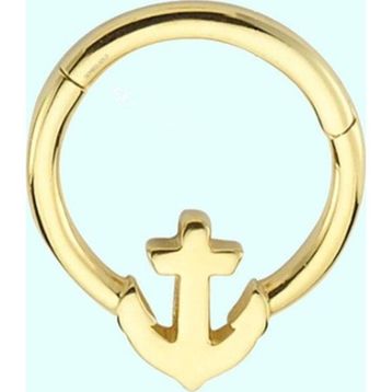 Sembol Gold Çapa 14 Ayar Altın Halka Piercing