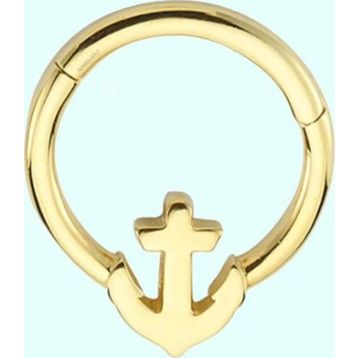 Sembol Gold Çapa 14 Ayar Altın Halka Piercing