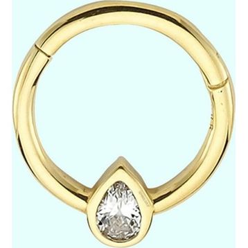 Sembol Gold Damla Tektaş 14 Ayar Altın Halka Piercing