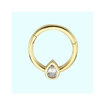 Sembol Gold Damla Tektaş 14 Ayar Altın Halka Piercing